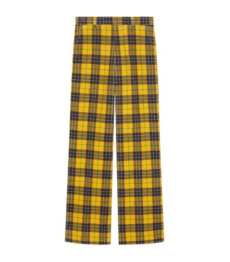 gucci tartan trousers|net a porter Gucci pants.